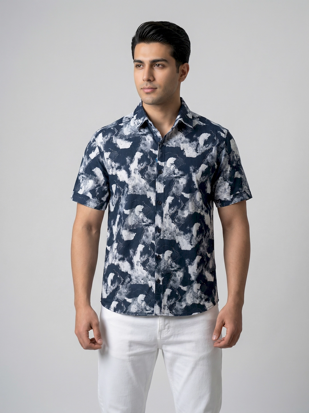 پیراهن کنفی طرح دار3723